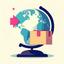 Icon representing fast and trackable worldwide shipping
